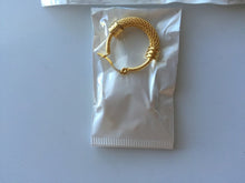 Women Lady Gold Metallic Boho anti-allergy Titanium party Hoop Loop Earrings 26mm