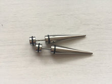 Men Fake Tunnel Taper 316L Titanium Steel Spike Gothic Cone Earrings Piercing - Sophisticated Jewelry for Women