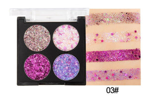 Eye Shadow Makeup Super Shine Shimmer Power Diamond Glitter Eyeshadow Palette