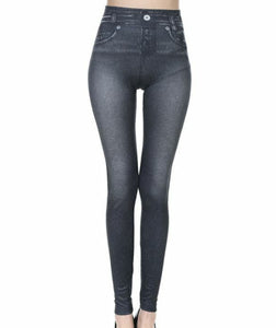 Women Denim Jeans look Warm Plush Velvet Fleece Slim Leggings Jeggings Pants