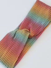 Women Cross Rainbow Colorful 70' 80' Bandana Turban Hair Wrap Head band headband Yellow Blue