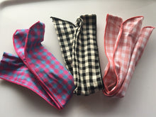 Women Girl Check Wire Bunny Ear adjustable bow scarf Hair head band Wrap