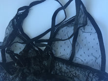 Women Lady Sexy Black Lace See Through Bra Camisole Panties thong Lingerie set