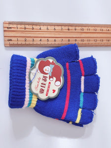 Girls Boys Kids Party Warm Knit Half Fingerless Ski Dance SHORT Gloves Mittens
