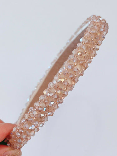 Women Girl Retro Bling Crystal Bead Party Hairband Hair Head Band Headband Hoop