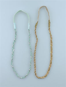 Women Girl Braided suede leather Bohemian Braided Cystal hair band headband Wrap