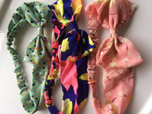 Women Lady Girl 70' 80' Retro Party bow Chiffon Headband Head Hair band Scarf
