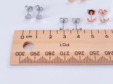 1Pair Love Heart Moon Stainless Titanium Plate Ear Small Earring Studs Piercing