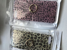 Lady Iphone 7 Plus 5.5” Leopard bling Ring Support TPU Case Protector Cover