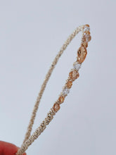 1x Women Girl Lady Colorful Crystal Beads Rhinestone Look Headband Hair Band Champain