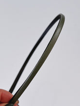 Women Girl Chic Slim Thin Synthetic leather Plain Hair Headband Head Band hoop Army Green