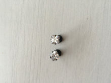 Man Women black bling Crystal Rhinestone Surgical Piercing studs Cubic Earrings 6mm