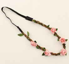 Women Girl Flower Fairy Bohemian Braid Beach Tiara Crown Suede hair headband