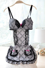 Women Sexy Corset Apron Maid Cosplay Costume Nightie Lingerie Sleepwear Dress
