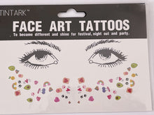 Women Tintark girl Face Mini Flower Body Temporary Tattoo Freckle art Sticker