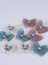 2X Women Lady Girl Fairy Embroidery Lace BUTTERFLY Head Hair side Clips pin