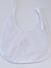 Baby Shower Girls Boys White Christening Outfits Match Cross Bib Burp Apron