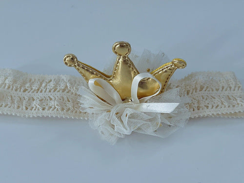 Girls Kids Baby Birthday Party Star Lace Crown Tiara Head Hair HeadBand Band Gold