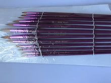 12PC Purple Oil Painting Brushes Set Acrylic Watercolor Artist Face Paint Craft