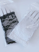 Woman Girl Party Opera Bridal Fancy Costume Lace ruffle Fingerless SHORT Gloves