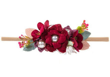 Kid Girl Children Lace Pearl Flowers Elastic Birthday Hair Head band Photo Prop