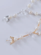 1x Christening Baptism Cross Angel Rose Rosary Bracelet Beads Wrist band Favors