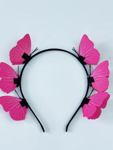 Women Girls Fairy Party Butterfly Hair Band Headband Tiara Hoop Fascinator Pink Butterfly Headband