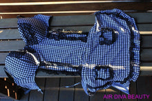 Women Sexy Corset Apron Maid Cosplay Costume Nightie Lingerie Sleepwear Dress L:36BC 38AB(=80BC 85AB) plaid
