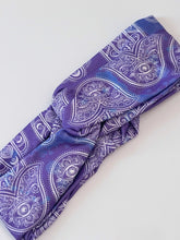 Women Lady Boho Yoga Gym Cross Twist Wide Hair head band Bandanna Headband Wrap Light Purple