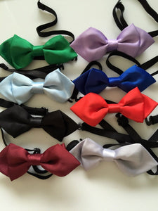 Kid baby Party School Pre-tied triangle Wedding Boys Silk Necktie bowtie PROP