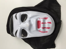 Ghost Halloween Mask + cape Black Skeleton Bone Skull Costume Tops Gown Cover