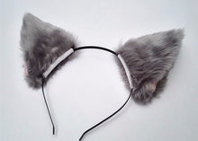 Women Kids Fluffy Fur Fancy Cat Kitty fox Costume Ear Party Hair head band Clips