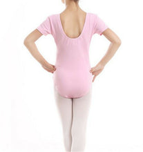 Girl Children Cotton Short Sleeves Ballet Jazz Dance Skate Gymnastics Leotard