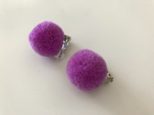 Girl Children POM POM Cute Clip on No piercing Earrings Hair Clip accessory