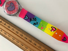 Children Kid Girl Teen Sweet Heart PU Silicone Band Wrist Watch Birthday Gift