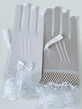 AU Women Cosplay Opera Ball Retro Party Wedding Short Net Black Or White Gloves
