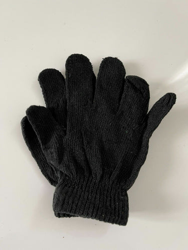 Girls Boys Kids Children Warm Knit Ski Outdoor Winter SHORT Gloves Mittens 5-10Y Black Gloves