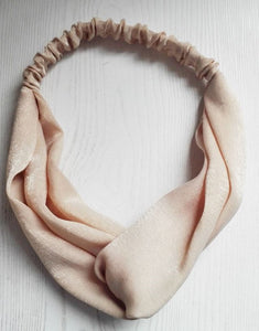Women Retro boho Satin silky feel Cross scarf Hair head headband Wrap bandana
