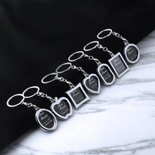 Mini Small Photo Frame Name Tag Key Ring Key chain Holder Novelty Gift her him