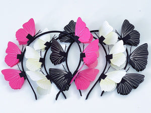 Women Girls Fairy Party Butterfly Hair Band Headband Tiara Hoop Fascinator