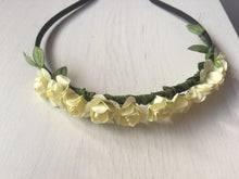 Women Girls baby Flower Fairy Boho Floral Wedding hair headband band hoop PROP Creamy White