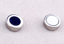 1X MEN Black or White Fake MAGNETIC Round NO Piercing ear Hole studs Earrings