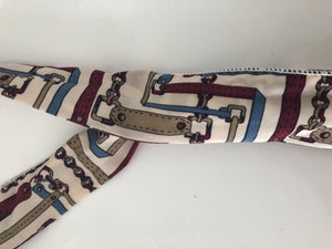 Women Retro Chain belt Wire Bunny Ear bow scarf Hair head band headband bandana