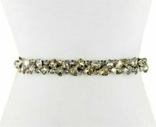 Women Shine Heart Crystal Rhinestone Bling Waist Dress Elastic Belt Waistband