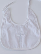 Baby Shower Girls Boys White Christening Outfits Match Cross Bib Burp Apron