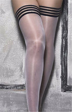 Women Sexy Thigh High Stripe Lace Stay Sheer Stockings Pantyhose Tights hosiery