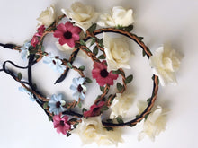 Women Flower Girl Boho Party Wedding rose flower Crown braid hair band headband