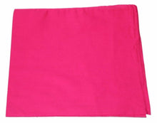 Women Men Retro Hip hop Cotton biker dance Paisley Bandana Hair Headband Wrap Solid Hot Pink