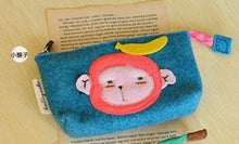 1PC Lions Monkey Cute Cartoon Coin Cosmetic Card phone Case Purse Pouch Bag