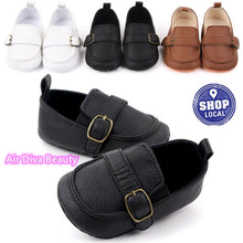 Baby Boy White Brown Black Wedding Formal Party Synthetic leather Soft Shoes